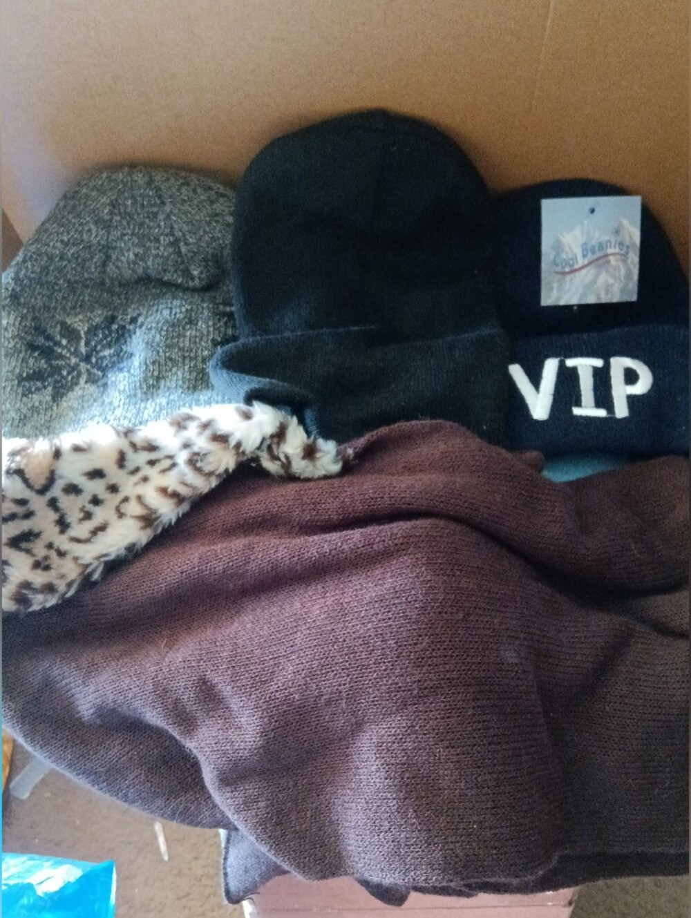 Black Knit Beanie -winter Hats And Scarf Unbranded